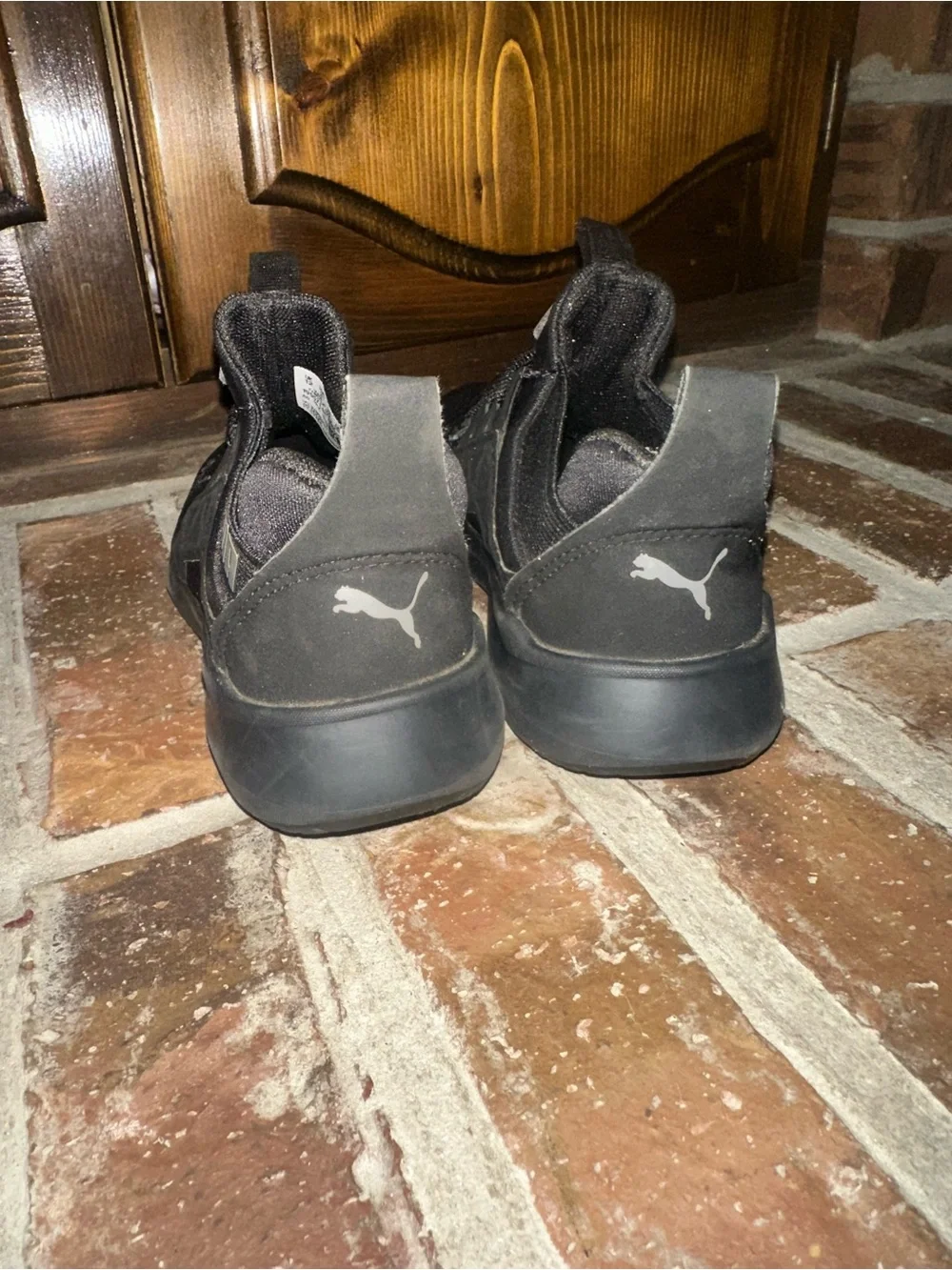 Puma Kids Black Breathable Knit Sneakers